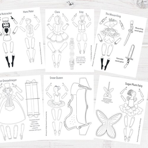 Nutcracker Ballet Printable Puppets Set PDF Instant Download - Etsy