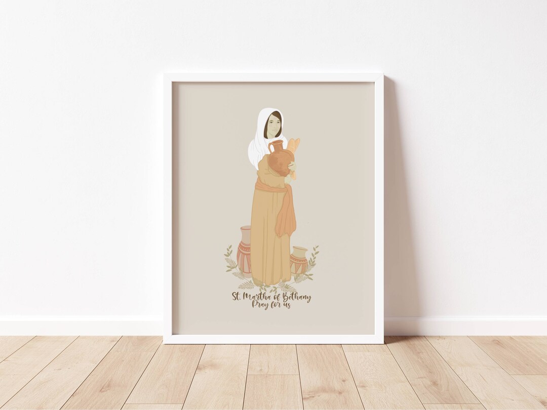 St MARTHA of BETHANY - Catholic Saint Art Print - Digital Download ...