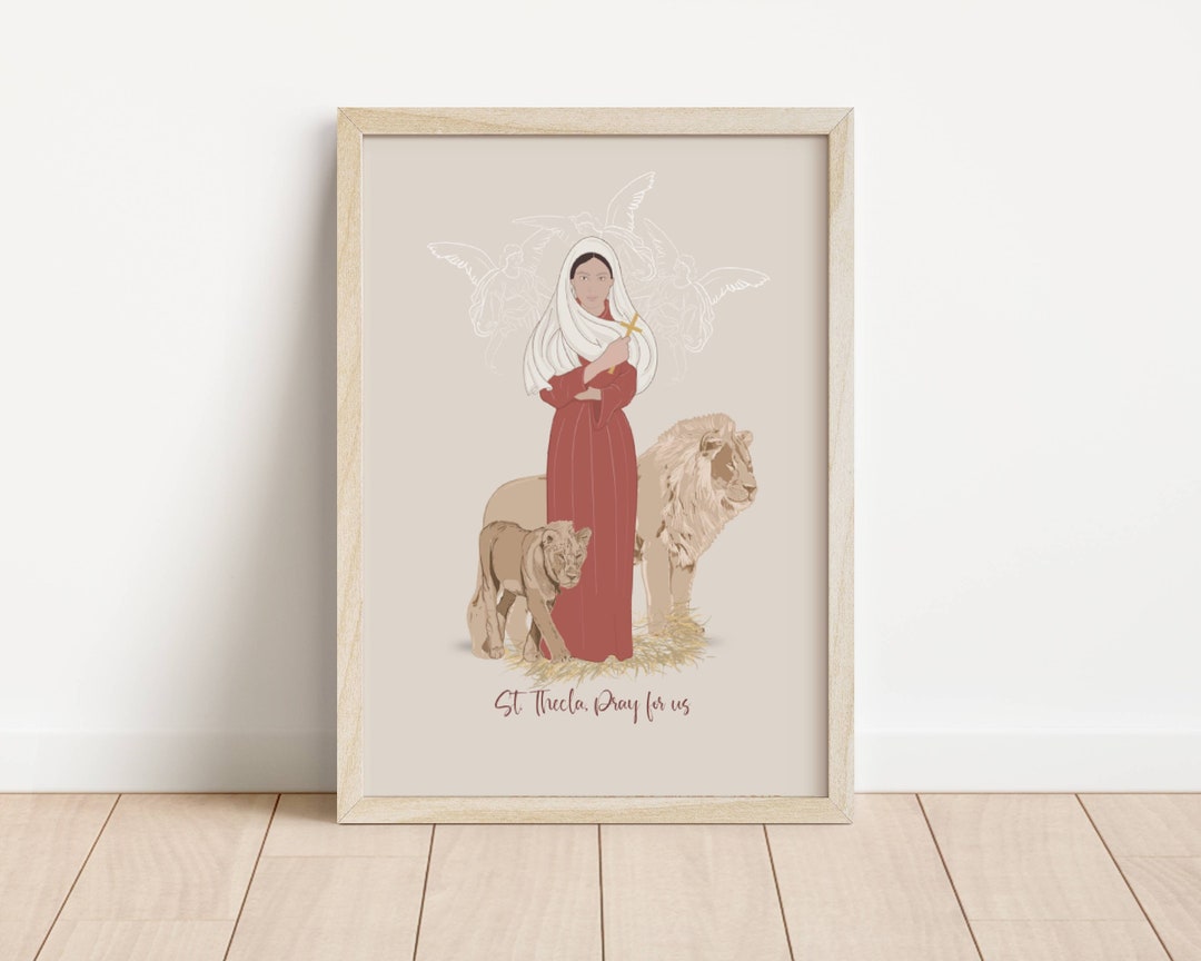 ST THECLA - Catholic Saint Art Print - Digital Download - Communion of ...