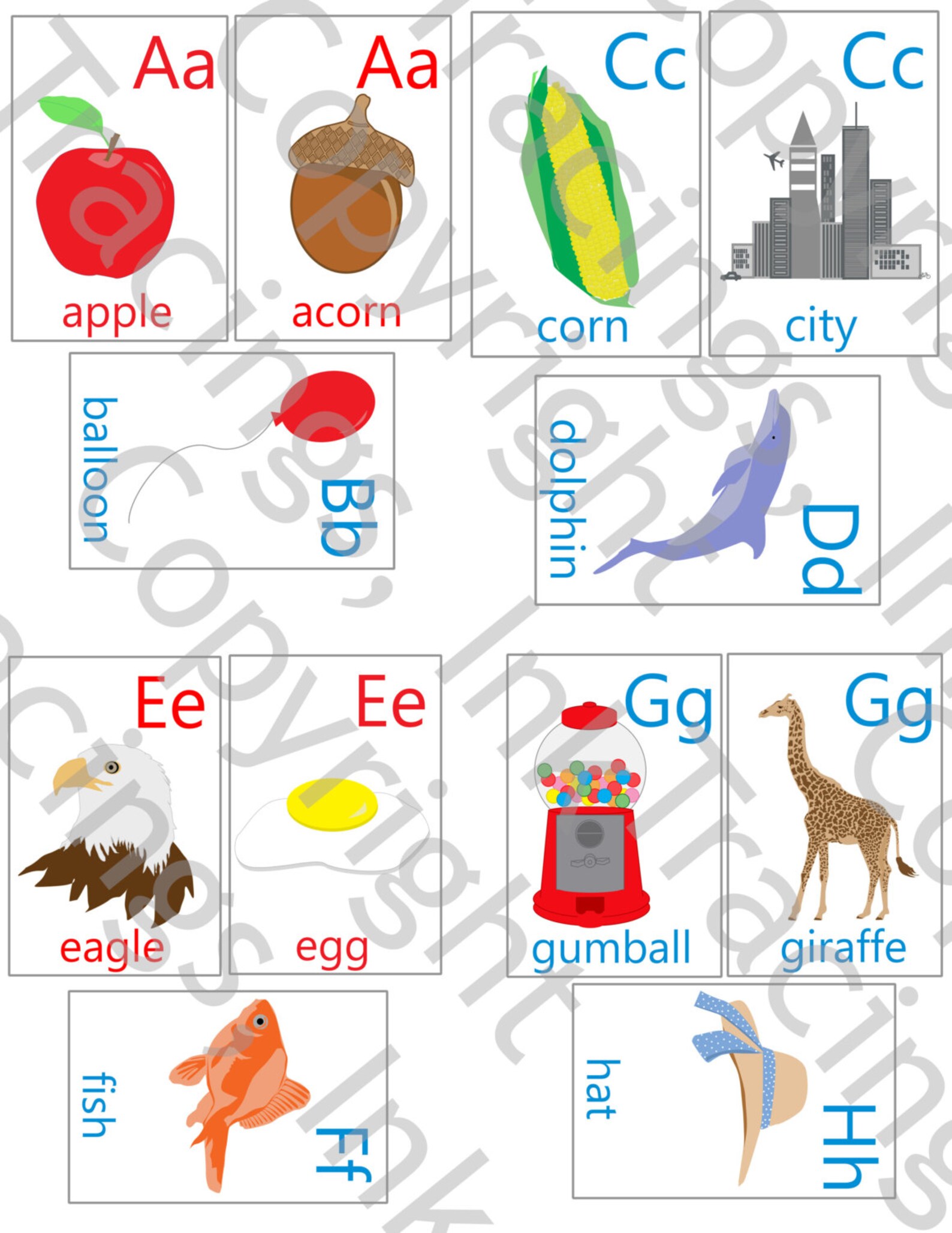 Printable Montessori Alphabet Flashcards Etsy Canada