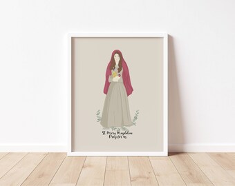 St MARY MAGDALENE - Catholic Saint Art Print - Digital Download ...