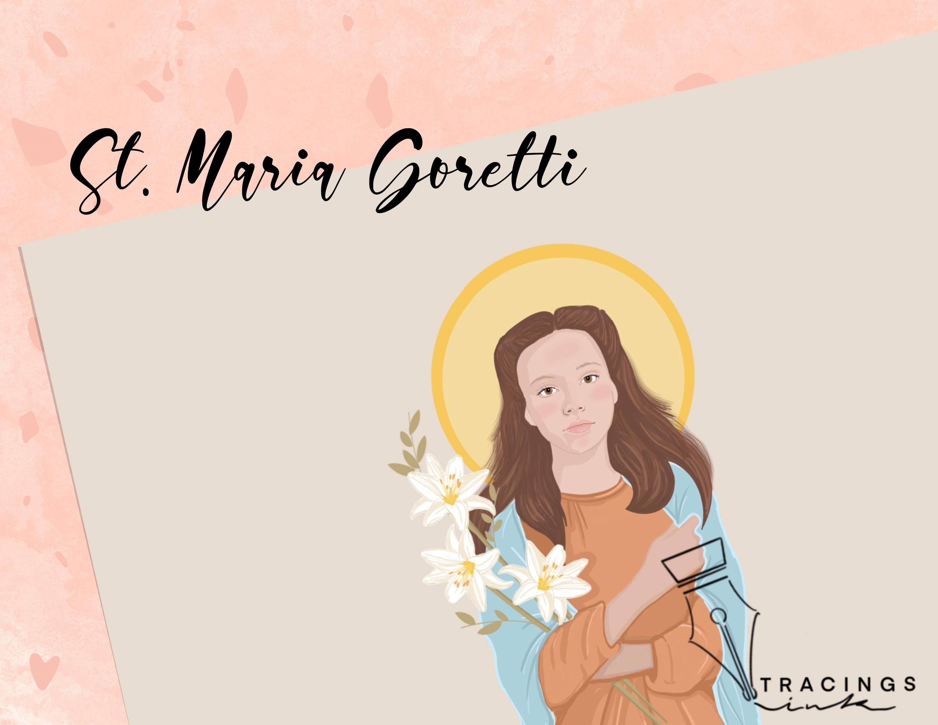 St Maria Goretti - Catholic Saint Art Print - Digital Download ...