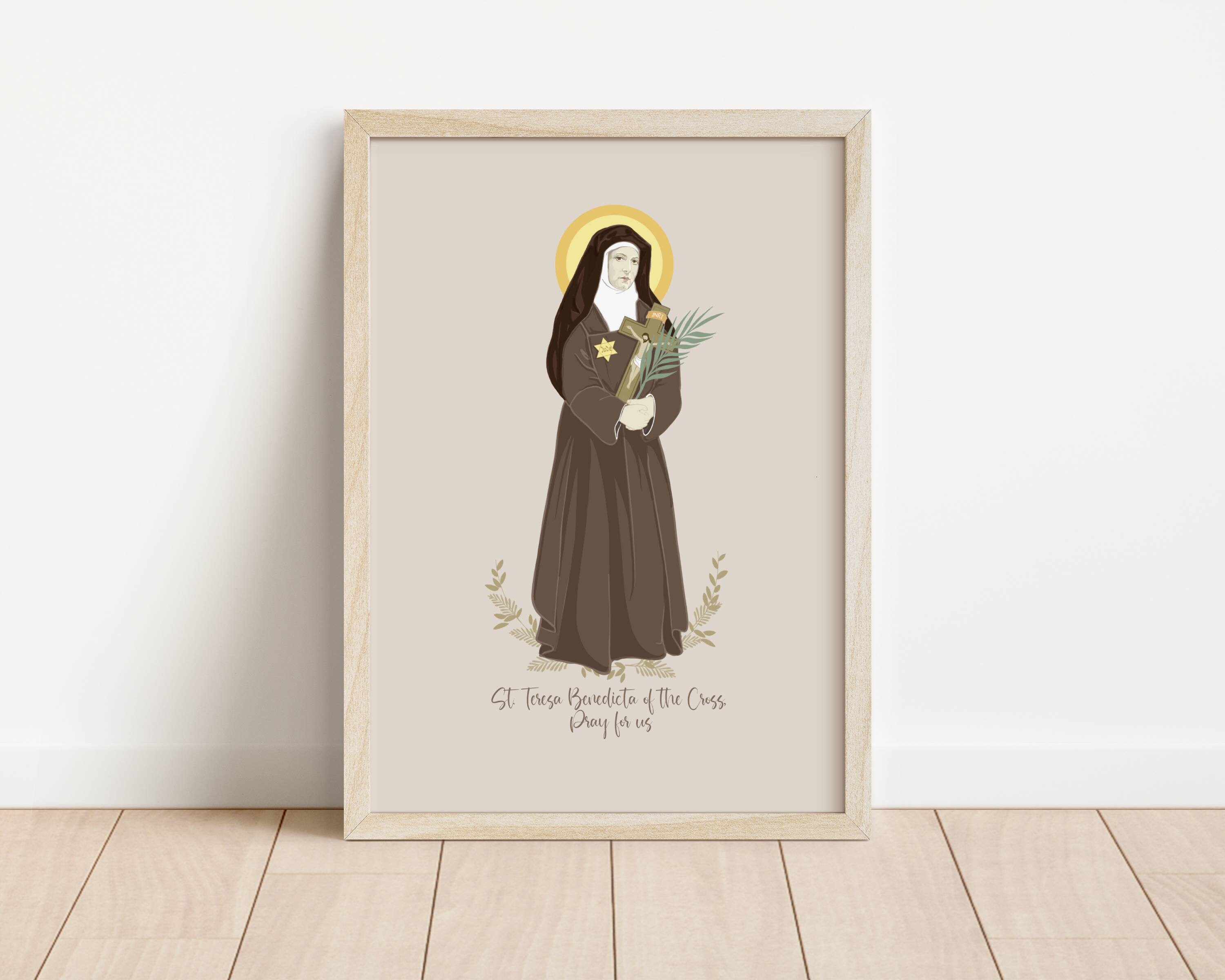 St Teresa BENEDICTA van het KRUIS (Edith Stein) - katholieke heilige kunstafdruk - digitale download - communie der heiligen - heilige serie