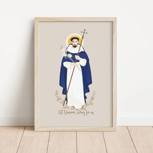 St DOMINIC - Impresión de Arte Santo Católico - Descarga Digital - Comunión de los Santos -Serie Saint