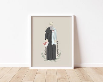 St MAXIMILIAN KOLBE - Catholic Saint Art Print - Digital Download - Communion of Saints -Saint Series - Catholic School Class