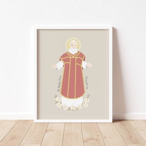 San FILIPPO NERI - Stampa artistica di un santo cattolico - Download digitale - Comunione dei santi - Serie di santi - Classe di scuola cattolica