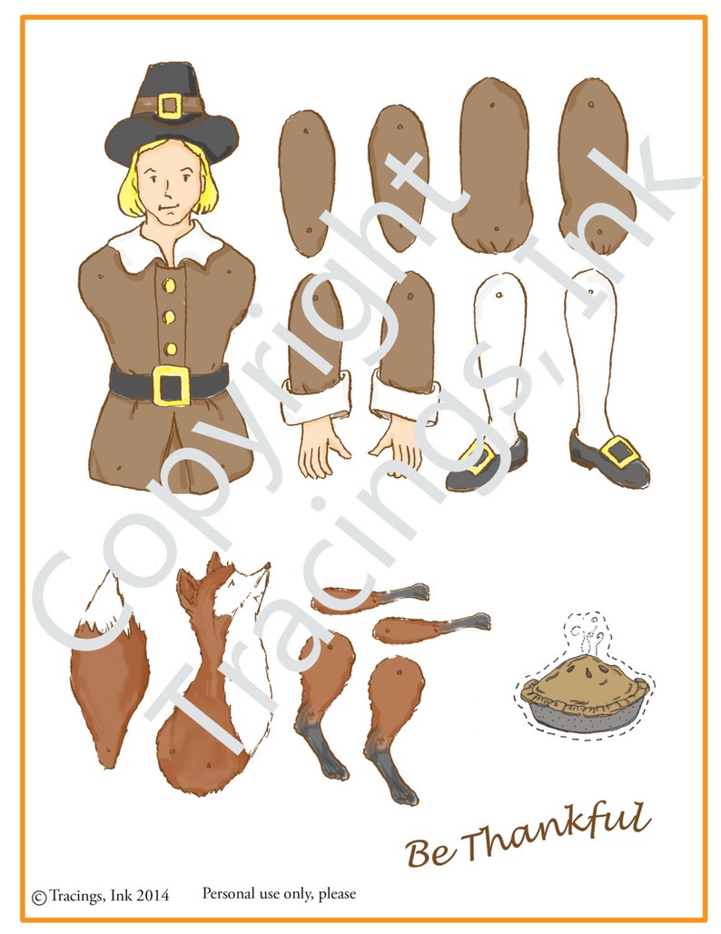 Paper Doll Set-PDF Printable-Fall Thanksgiving Kids | Etsy