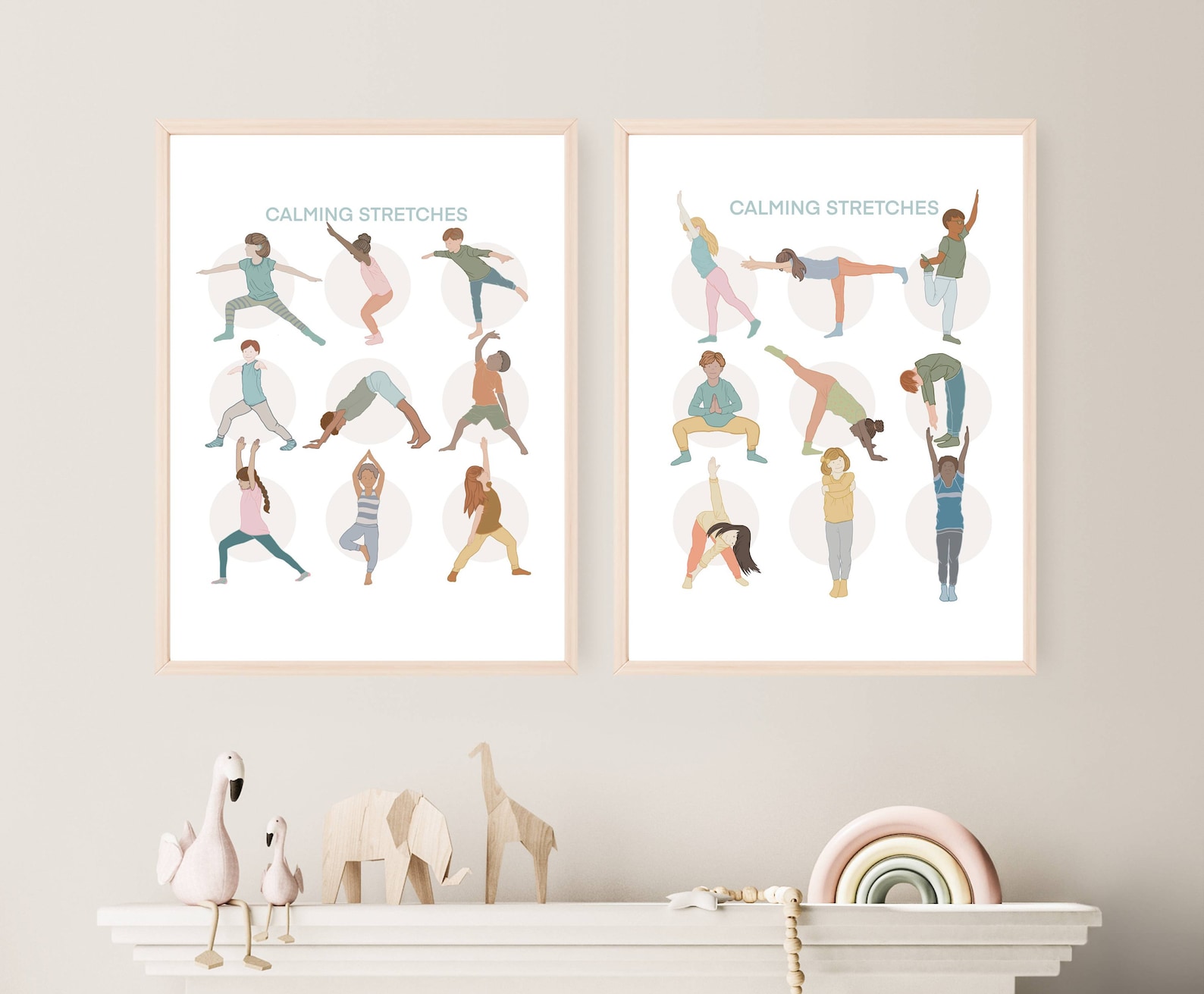 CALMING CORNER POSTER Printable Stretching, Breathing, Yoga Educational ...