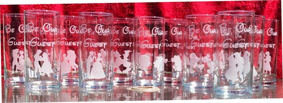 5 Engraved Wedding Centerpieces Be Our Guest Etched Glass Vase Etsy