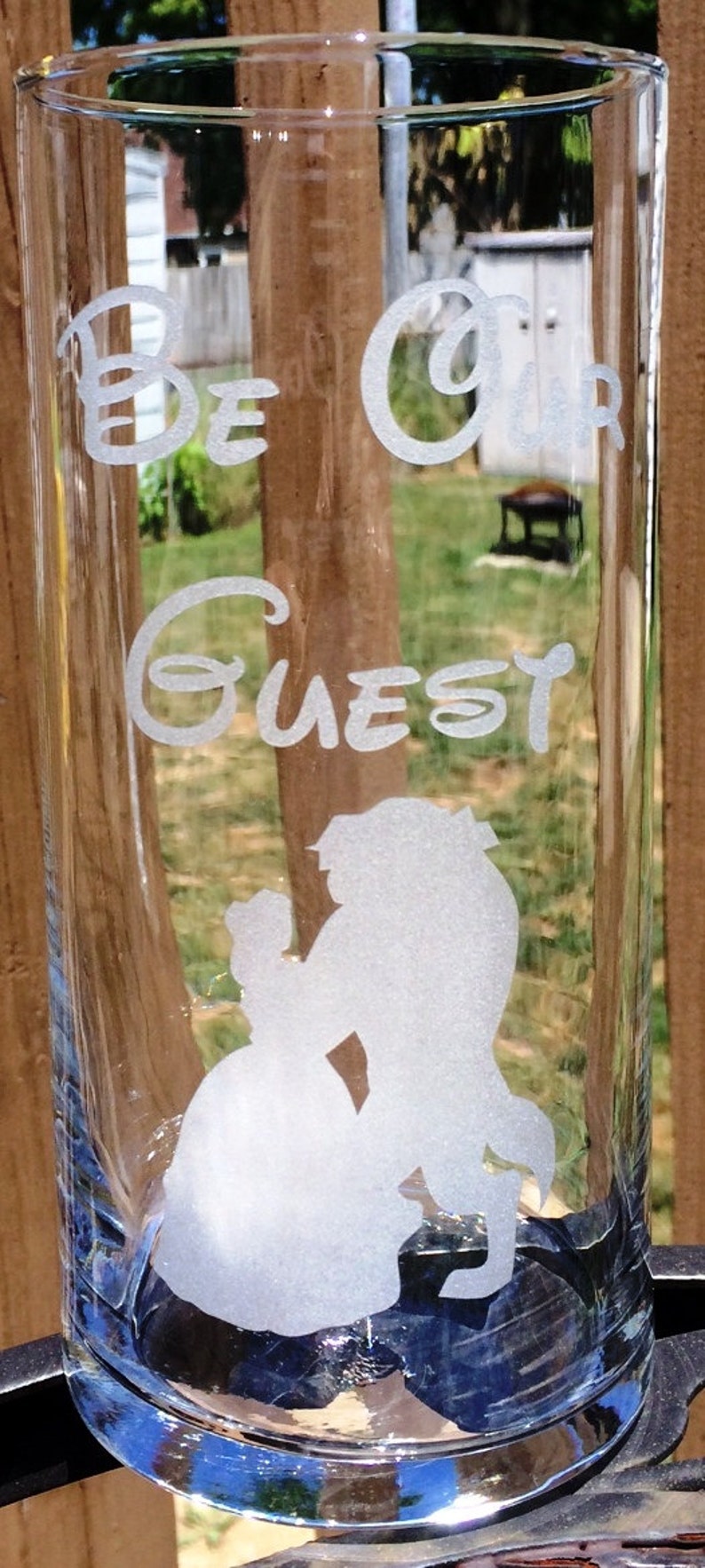 Engraved Wedding centerpiece Be Our Guest Beauty and the Etsy
