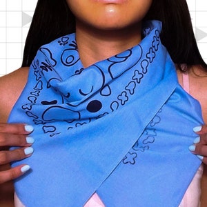 Pastel Light Baby Blue Soft Cotton Bandana | Mens Women Adult  Handmade Bandana Headband | Cute Dog Bandana, Cat Scarf | Blue Cat Collar