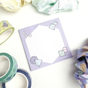 Pastello chiaro lavanda viola Dungeons and Dragons da tavolo RPG dadi adesivi carta memo pad / carino schermo DM multicolore DnD D20 cancelleria