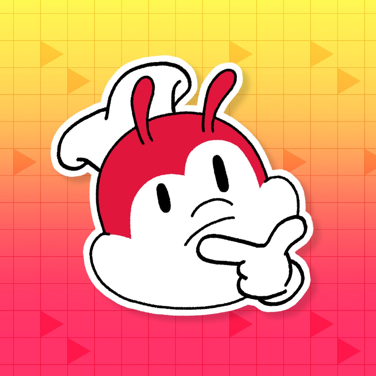Asian Snacks Stickers | Thinking Jollibee Vinyl Die Cut | Filipino