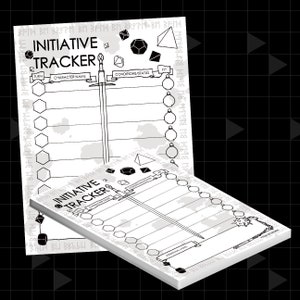 Dungeons and Dragons 5E Combat Initiative Tracker Character Sheet Memo Pad | DM Dungeon Master Screen Inserts, DnD Accessories for Players