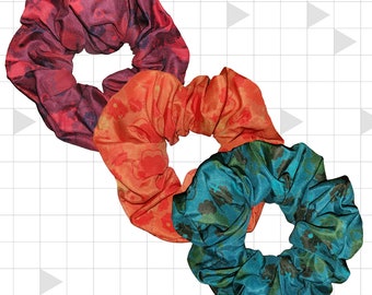 Abstract Flower Scrunchies