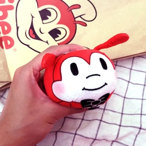 SECONDS / B-Grade Jollibee Manjuu Mochi Plushie Charm Funny Filipino Family Birthday Party Gifts Soft Omanjuu Character Itabag Keychain image 1