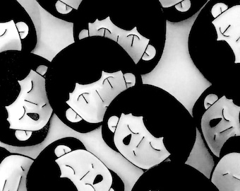 Esmalte Pin Goth, Emo Punk Grunge Aesthetic / Cute Enamel Pin Botones, Broche decorativo / Video Game Pins para bolsos, Ita Bag Enamel Pin Set