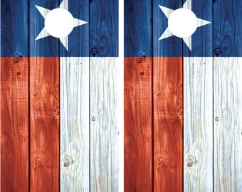 Wyoming State Flag Distressed Wood Vintage Cornhole Board Decal Wrap Wraps