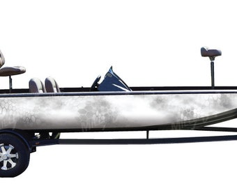 Camo Boat Wrap Kit Chameleon Snow 3M Cast Vinyl - 15 Sizes Available