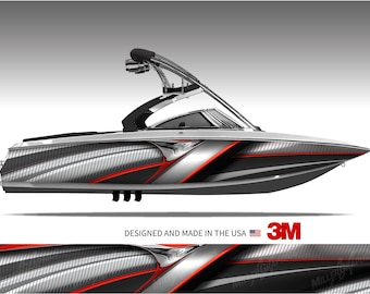 Armor (Red) Boat Wrap Kit Vinyl Graphic Decal - 15 Sizes Available