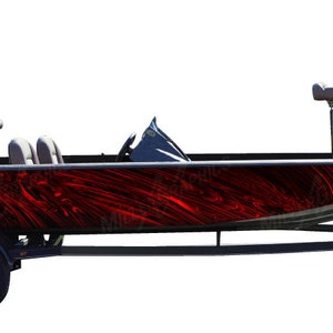 Spiral (Red) Boat Wrap Kit Vinyl Graphic Decal - 15 Sizes Available