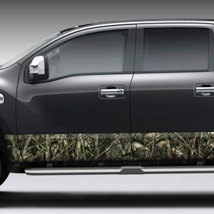 Camo &quot;Crappie Camo&quot; Rocker Panel Graphic Decal Wrap Kit Truck SUV