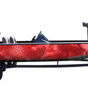 Camo Boat Wrap Kit Chameleon (Red) 3M Cast Vinyl - 15 Sizes Available
