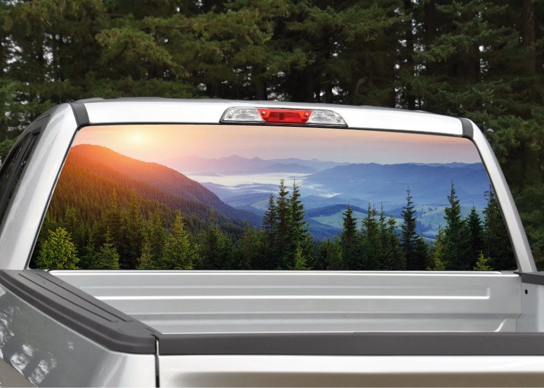 Mountain Life Car Decal, Mountains Window Decal, Outdoor Life Decal