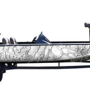 Camo Boat Wrap Kit &quot;Chameleon Snow XD&quot; 3M Cast Vinyl - 15 Sizes Available