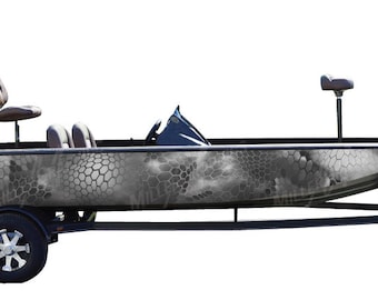 Camo Boat Wrap Kit Chameleon Grey 3M Cast Vinyl - 15 Sizes Available