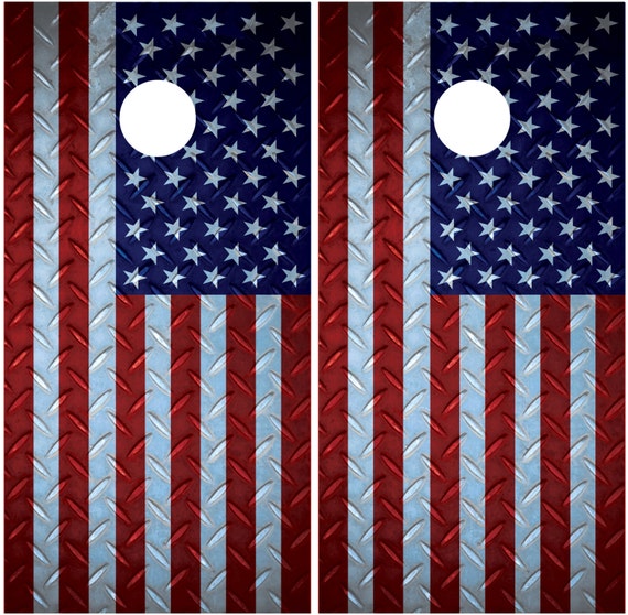 Wyoming State Flag Distressed Wood Vintage Cornhole Board Decal Wrap Wraps