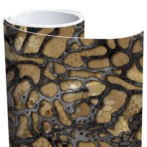 Camo &quot;Chameleon Desert and Black XD&quot; Wrap Vinyl Roll Sheet 3M - Many Sizes Available