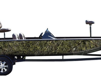 Camo Boat Wrap Kit "Marshland" 3M Cast Vinyl - 15 Sizes Available