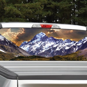 Mountain Scenery #2 Rear Window Graphic Decal (Perforated)