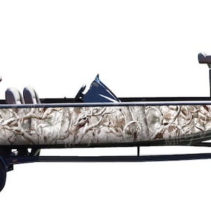 Camo Boat Wrap Kit &quot;Obliteration Snow&quot; 3M Cast Vinyl - 15 Sizes Available