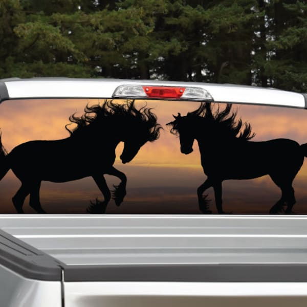 Rear Truck Window Horses Decals Etsy