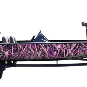 Camo Boat Wrap Kit &quot;Tall Grass Pink &quot; 3M Cast Vinyl - 6 Sizes Available