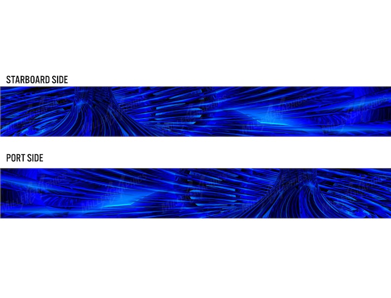 Cyclone (blue) Boat Wrap Kit Vinyl Graphic Decal 3M - 15 Sizes ...