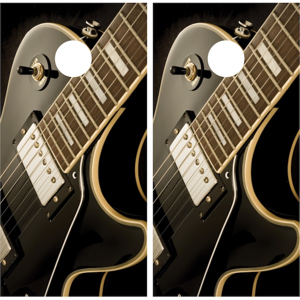 Pair of Guitar Name Stickers Decals - Personalise Your
