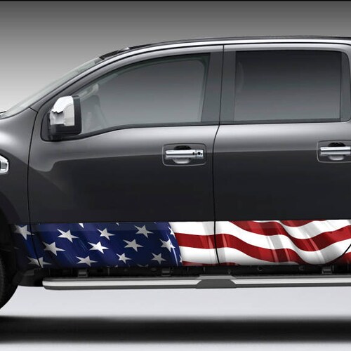 American Flag Truck Rocker Panel Wrap Graphic Decal Wrap Kit Etsy