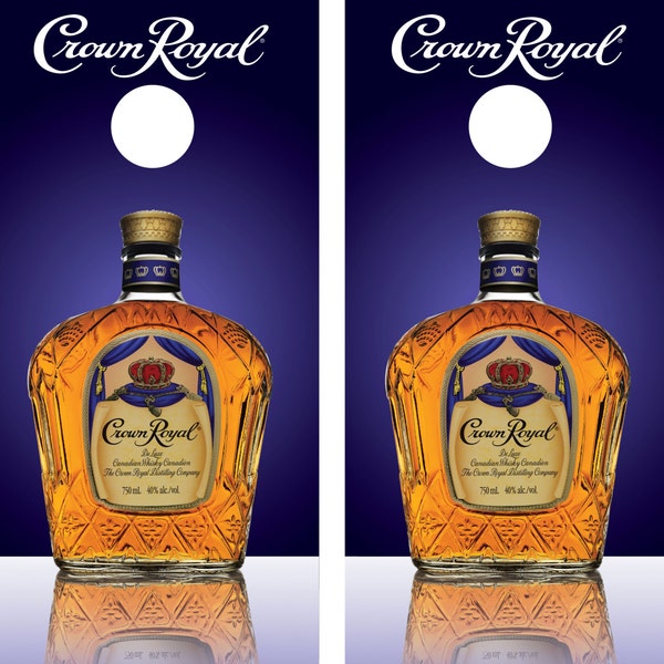Crown Royal Whiskey Liquor Cornhole Decal Wrap