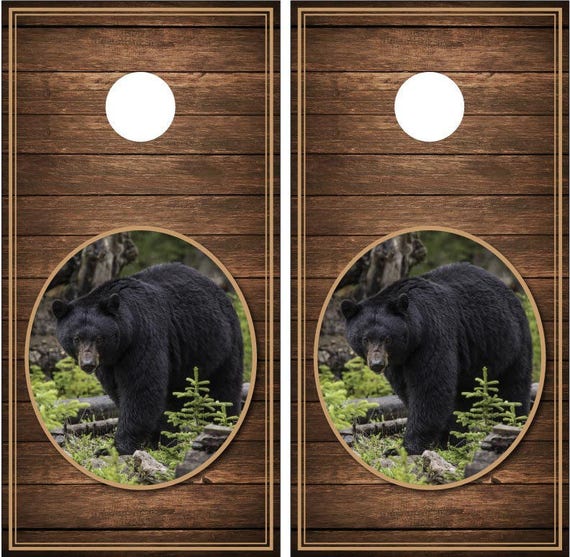 Wolves Wolf Scenery Wood Background Cornhole Board Decal Wrap Wraps