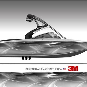 Drifter Grey Boat Wrap Kit Vinyl Graphic Decal - 15 Sizes Available