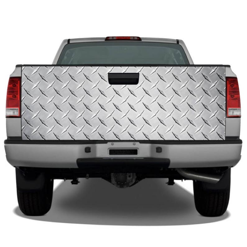 Diamond Plate Silver Truck Tailgate Wrap Vinyl Graphic Decal Etsy