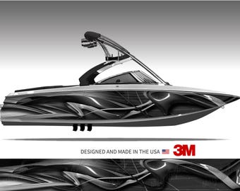 Typhoon Grey Boat Wrap Kit Vinyl Graphic Decal 3M - 15 Sizes Available