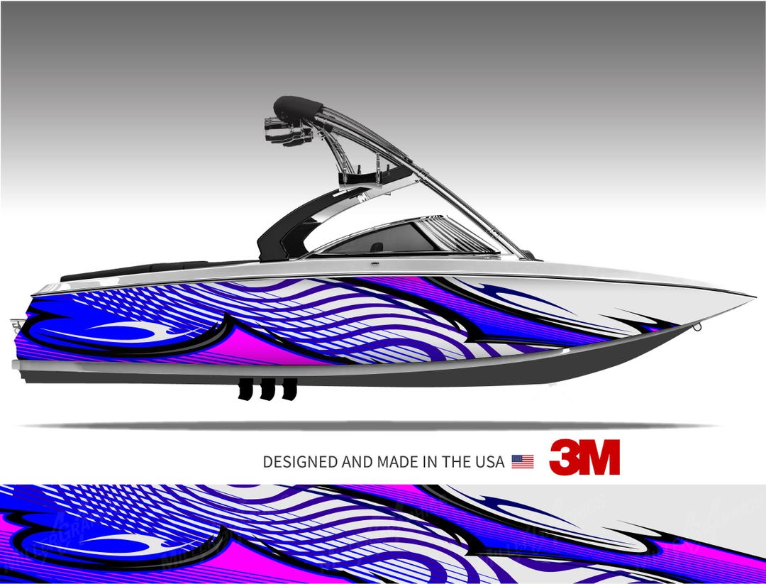 Pulsewave Abstract Boat Wrap Kit 3M Premium Cast Vinyl - 15 Sizes ...