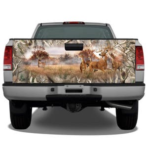 Whitetail Buck Scenery Camo Obliteraton Truck Tailgate Wrap Vinyl Graphic Decal