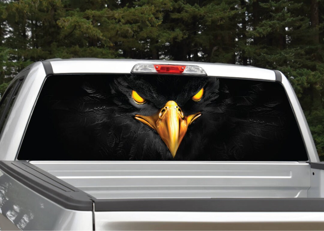 Black Eagle Rear Window Graphic Decal for Truck SUV perforated Etsy