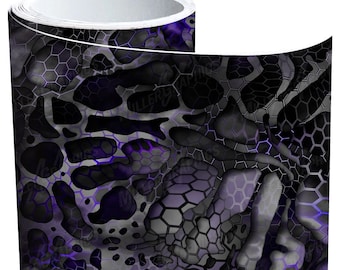 Camo Chameleon "Black and Purple XD" Wrap Vinyl Roll Sheet 3M - Many Sizes Available
