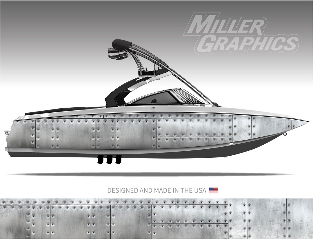 Riveted Metal Boat Wrap Kit Vinyl Graphic Decal 3M 15 Sizes Etsy